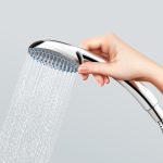 Shower Head In Hand Realistic Background